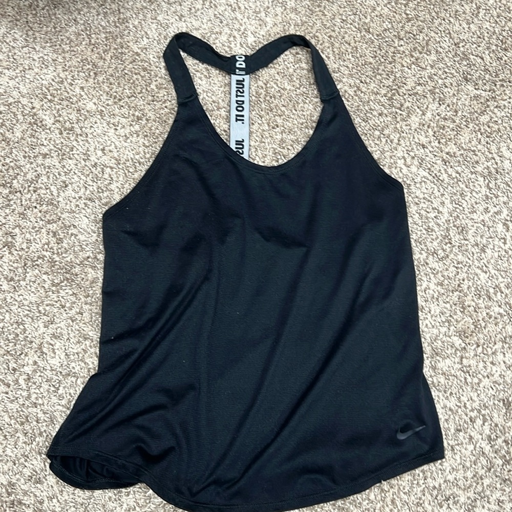 Nike running black tank top size small